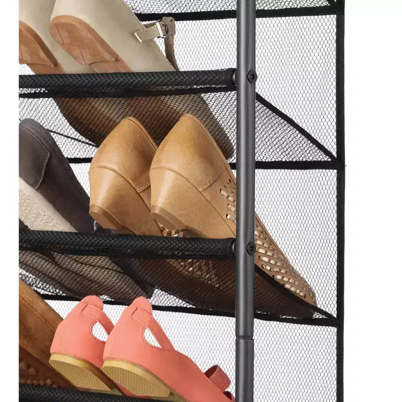 Range-chaussures à suspendre (36 paires) noir