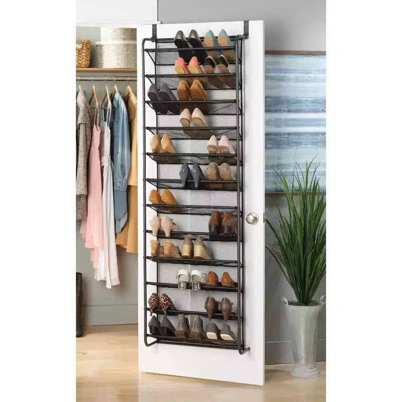 Range-chaussures à suspendre (36 paires) noir
