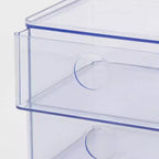 Poubelle divisée transparente avec tiroir