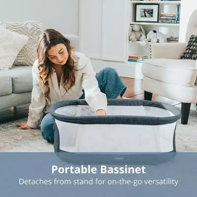 Berceau cododo 3-en-1 avec design portable, drap-housse, cadre en métal