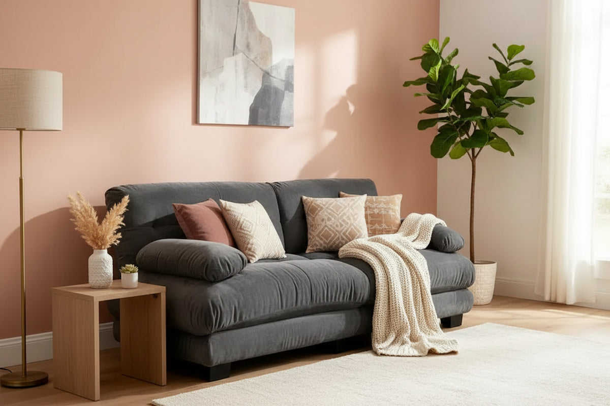 Homy Casa Modern Cloud Sofa with Plush Cushions and Soft Upholstery, for Living Room or Lounge Space