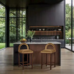 Tabouret de bar en velours