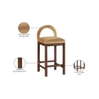 Tabouret de bar en velours