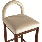 Tabouret de bar en velours