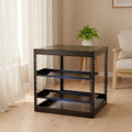 Étagère de rack de serveur 1U, 4 pièces, à ventilation en porte-à-faux 50 lb, à montage mural ou en rack avec plateau, profondeur 10 po, noir