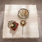 Table basse carrée moderne en béton léger 35"