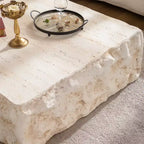 Table basse carrée moderne en béton léger 35"