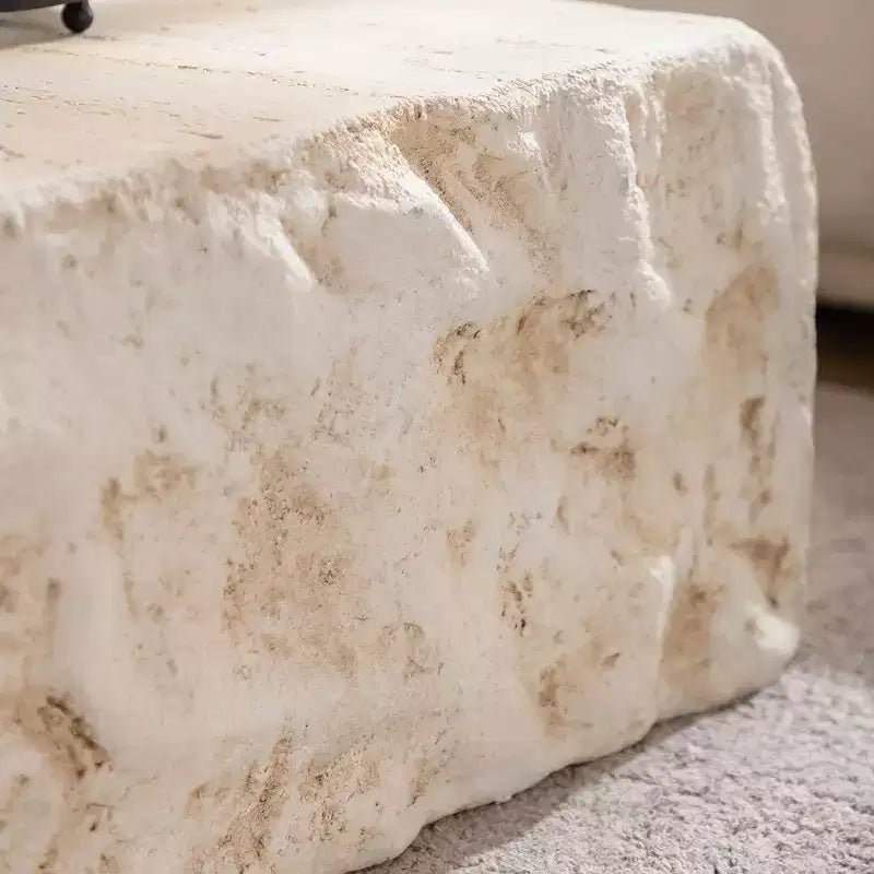 Table basse carrée moderne en béton léger 35"