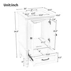 Meuble-lavabo de 20 po avec évier, 2 portes, butoir magnétique, patins réglables et tiroir