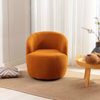 Fauteuil pivotant en tissu, fauteuil tonneau, fauteuil d'appoint