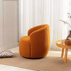 Fauteuil pivotant en tissu, fauteuil tonneau, fauteuil d'appoint