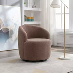 Fauteuil pivotant en tissu, fauteuil tonneau, fauteuil d'appoint