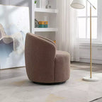 Fauteuil pivotant en tissu, fauteuil tonneau, fauteuil d'appoint