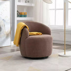 Fauteuil pivotant en tissu, fauteuil tonneau, fauteuil d'appoint