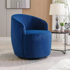 Fauteuil pivotant en tissu, fauteuil tonneau, fauteuil d'appoint