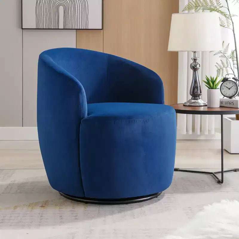 Fauteuil pivotant en tissu, fauteuil tonneau, fauteuil d'appoint