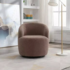 Fauteuil pivotant en tissu, fauteuil tonneau, fauteuil d'appoint