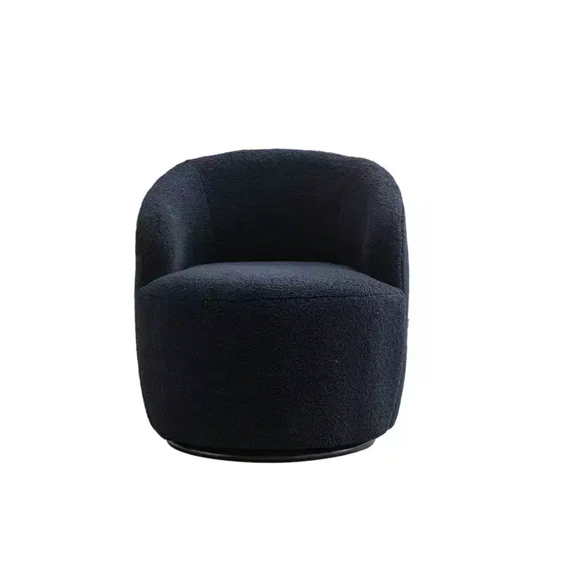 Fauteuil pivotant en tissu, fauteuil tonneau, fauteuil d'appoint