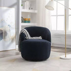 Fauteuil pivotant en tissu, fauteuil tonneau, fauteuil d'appoint