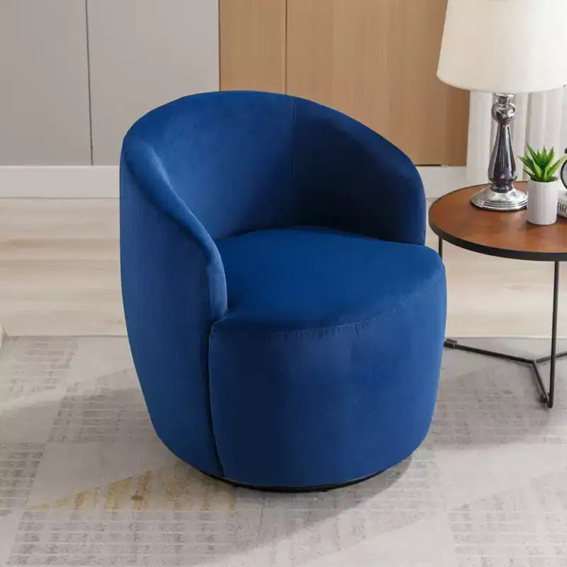 Fauteuil pivotant en tissu, fauteuil tonneau, fauteuil d'appoint