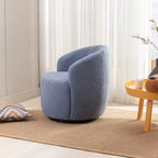 Fauteuil pivotant en tissu, fauteuil tonneau, fauteuil d'appoint