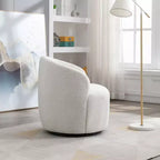 Fauteuil pivotant en tissu, fauteuil tonneau, fauteuil d'appoint