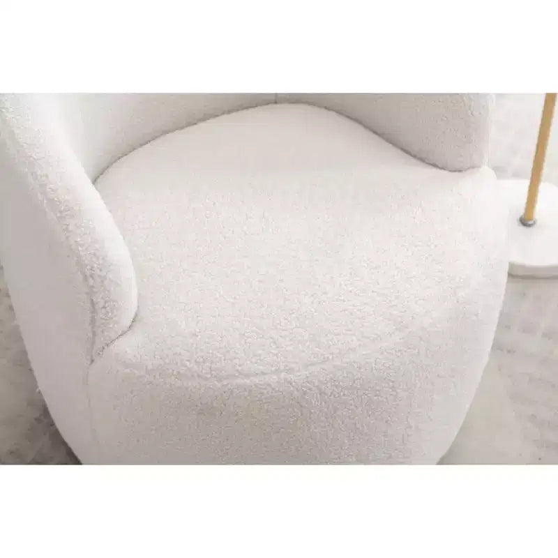 Fauteuil pivotant en tissu, fauteuil tonneau, fauteuil d'appoint