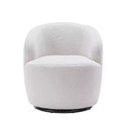 Fauteuil pivotant en tissu, fauteuil tonneau, fauteuil d'appoint