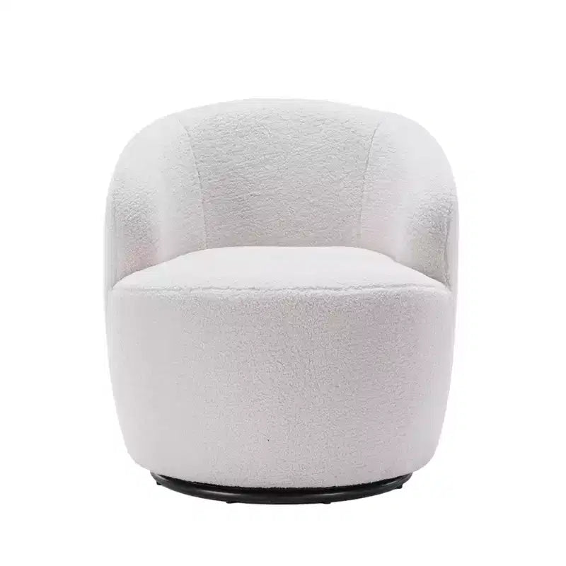 Fauteuil pivotant en tissu, fauteuil tonneau, fauteuil d'appoint
