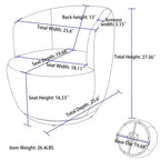 Fauteuil pivotant en tissu, fauteuil tonneau, fauteuil d'appoint