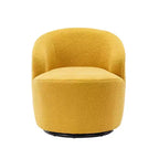 Fauteuil pivotant en tissu, fauteuil tonneau, fauteuil d'appoint