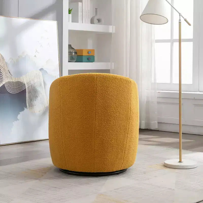 Fauteuil pivotant en tissu, fauteuil tonneau, fauteuil d'appoint