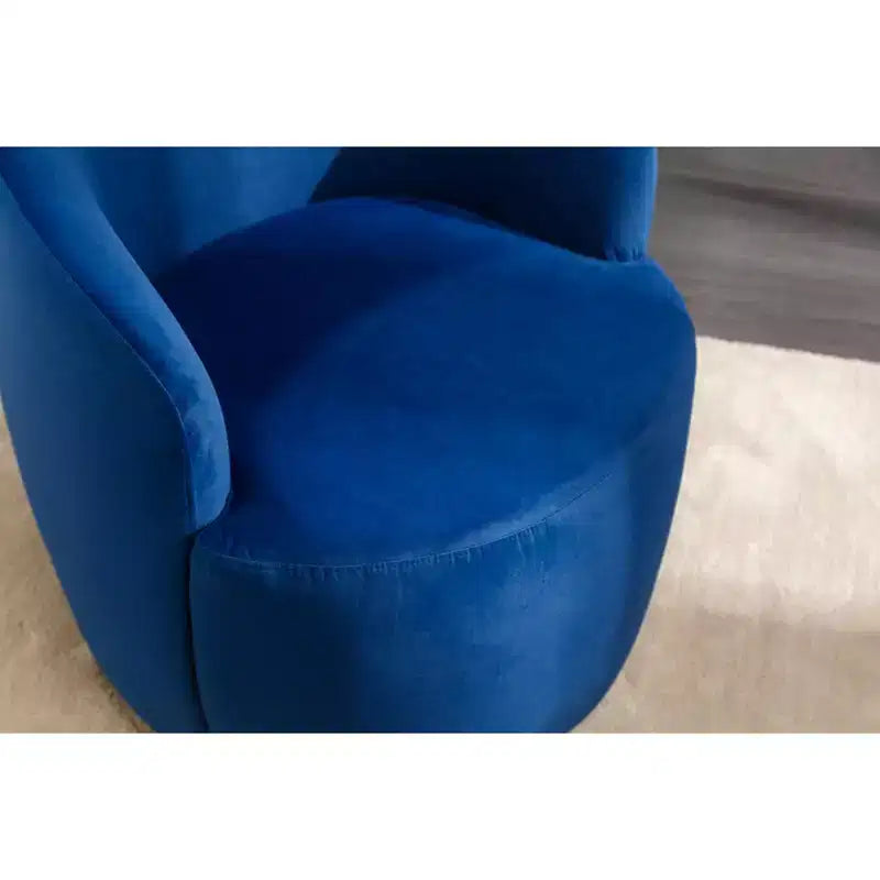 Fauteuil pivotant en tissu, fauteuil tonneau, fauteuil d'appoint