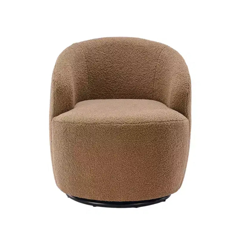 Fauteuil pivotant en tissu, fauteuil tonneau, fauteuil d'appoint