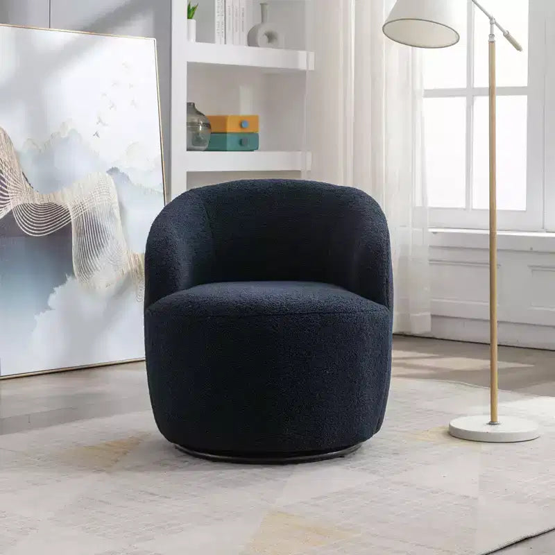 Fauteuil pivotant en tissu, fauteuil tonneau, fauteuil d'appoint