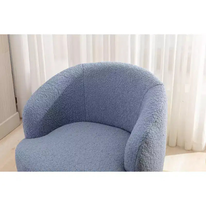 Fauteuil pivotant en tissu, fauteuil tonneau, fauteuil d'appoint