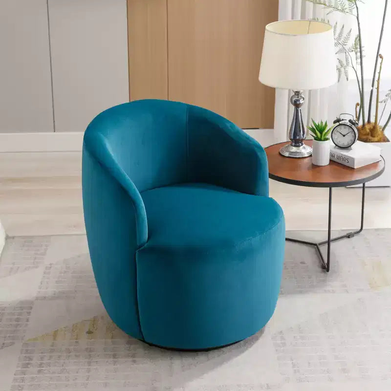 Fauteuil pivotant en tissu, fauteuil tonneau, fauteuil d'appoint