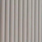 Miroir de commode, 38 po, bois gris clair, design cannelé, accents argentés