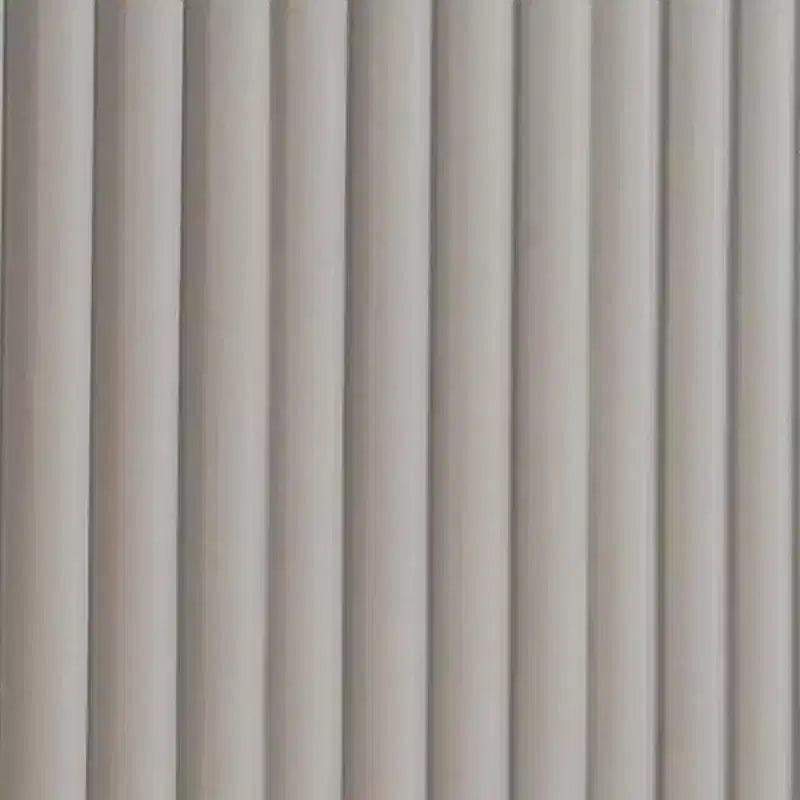 Miroir de commode, 38 po, bois gris clair, design cannelé, accents argentés