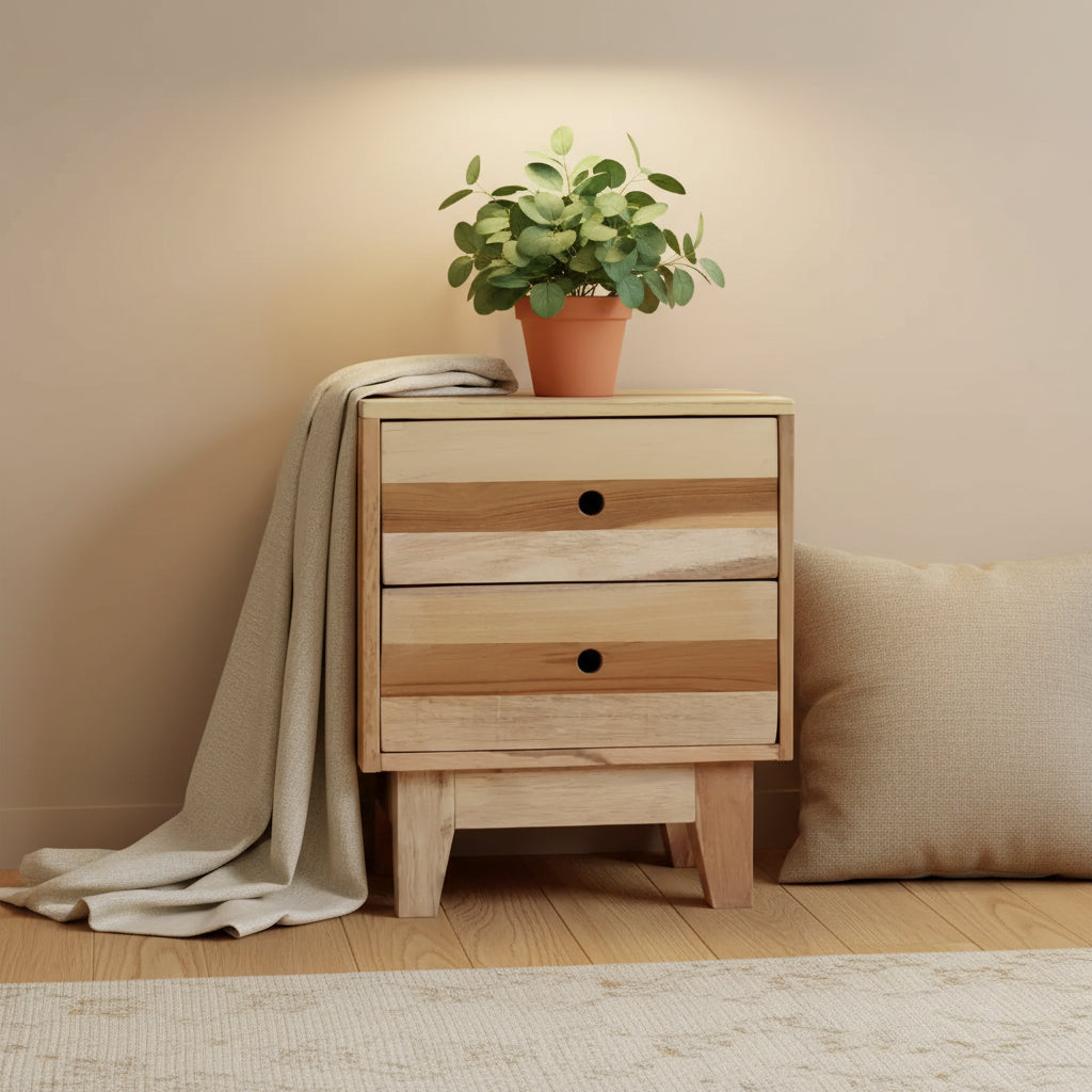 vidaXL Bedside Cabinet Solid Reclaimed Wood