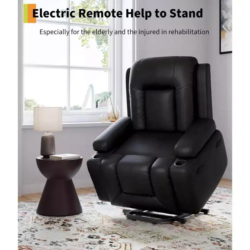 Fauteuil inclinable électrique avec fonction massage et chauffage pour personnes âgées