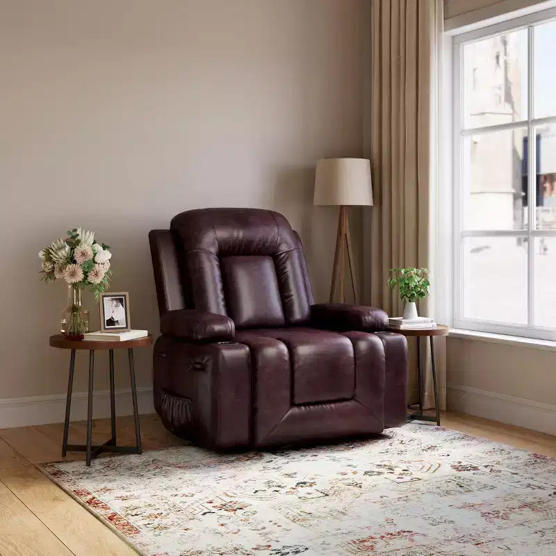 Fauteuil inclinable électrique avec fonction massage et chauffage pour personnes âgées