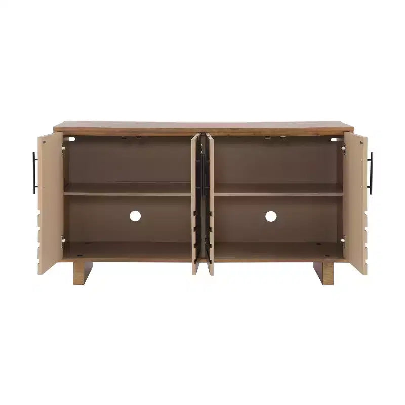 Buffet en bois style milieu du siècle, meuble de rangement