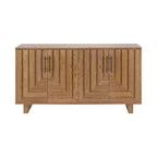 Buffet en bois style milieu du siècle, meuble de rangement