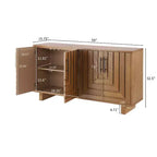 Buffet en bois style milieu du siècle, meuble de rangement