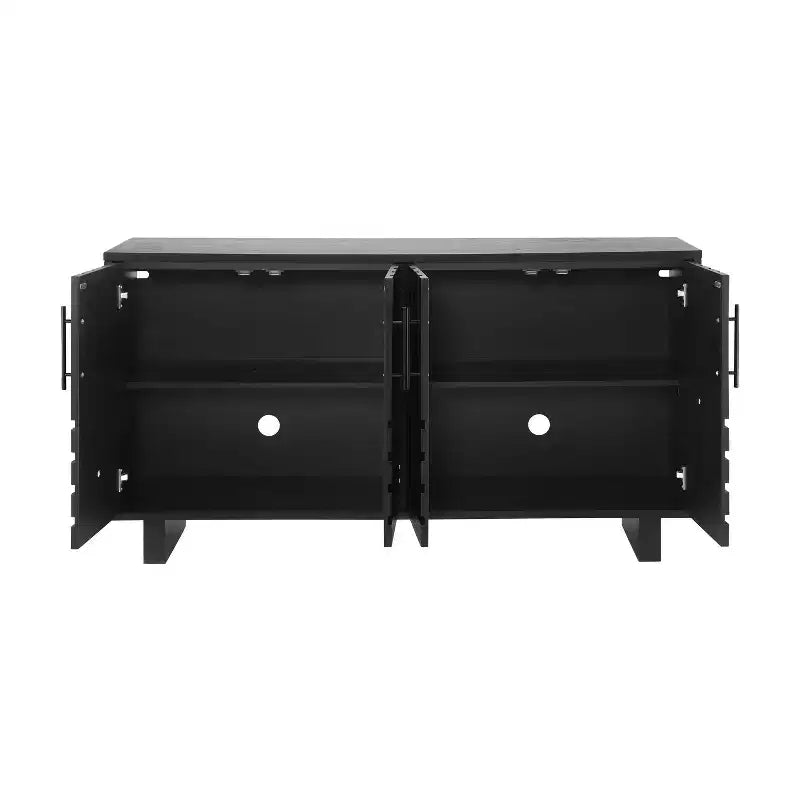 Buffet en bois style milieu du siècle, meuble de rangement