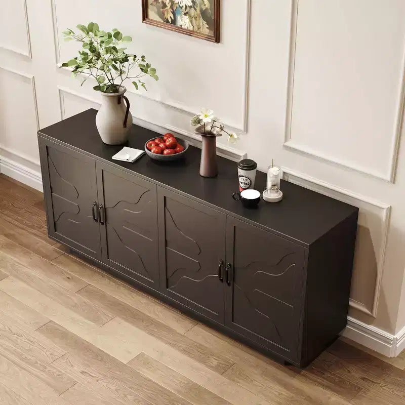 Buffet en bois style milieu du siècle, meuble de rangement