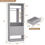 Système de rangement avec 2 tiroirs en bois