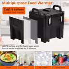 Conteneur Alimentaire Isotherme 22 pintes Empilable avec Cuillère et Roues