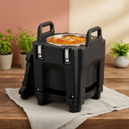 Insulated Food Carrier, 22Qt Capacity, Stackable Hot Box, with Spoon, Wheel and Safe Lock, for Catering, Family Gathering, Canteen, Restaurant